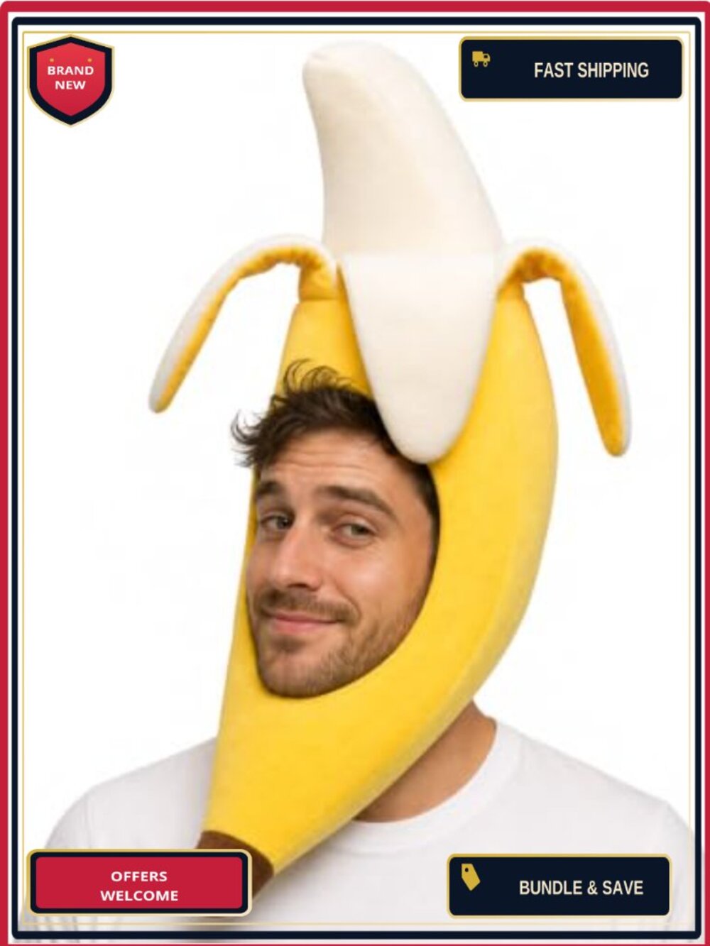 Funny Banana Hat Costume Polyester Fruit Dress Up Party